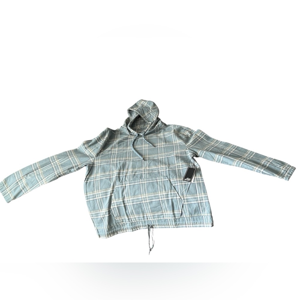 Lost Blue Plaid Hooded Jacket